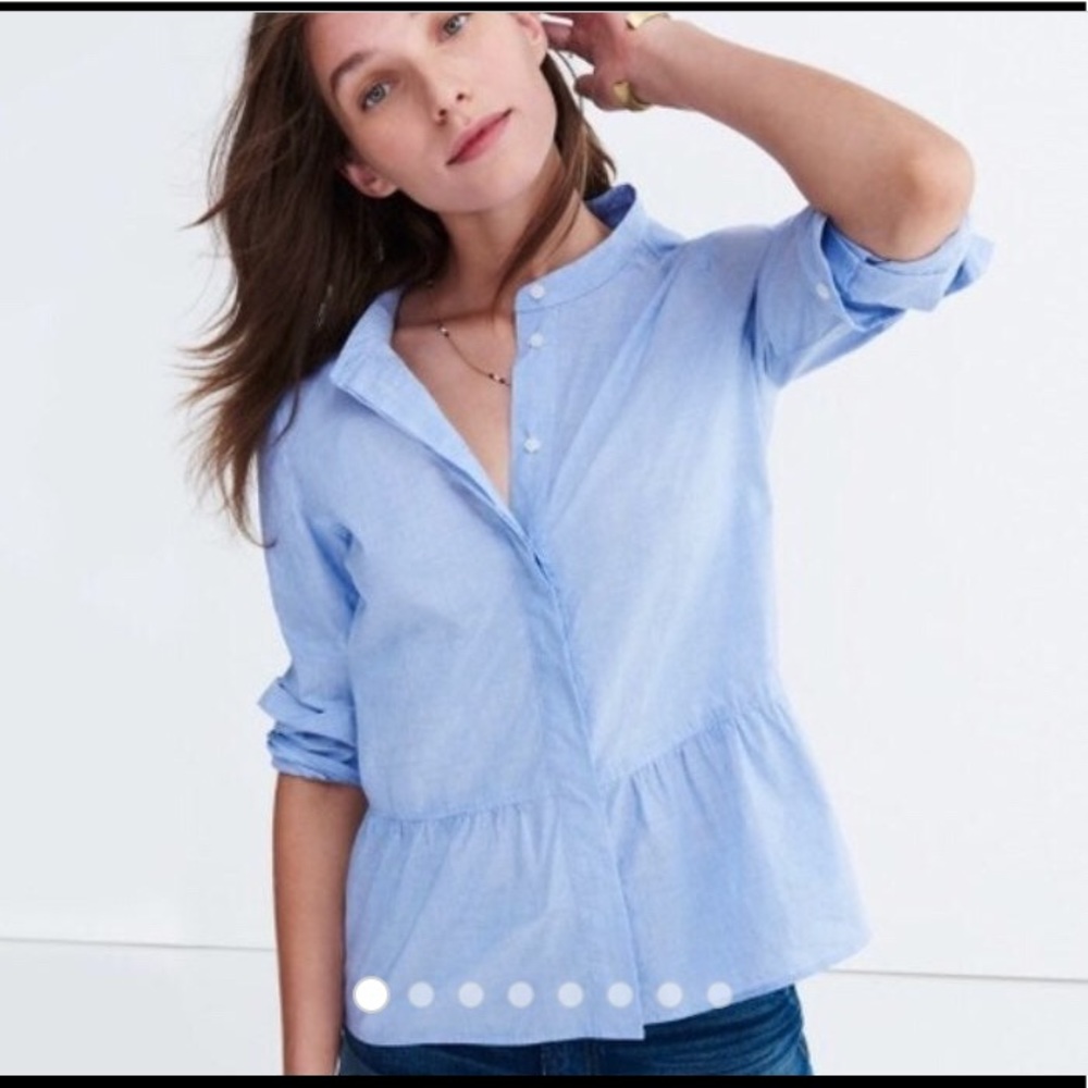 Madewell lakeside peplum bottom top